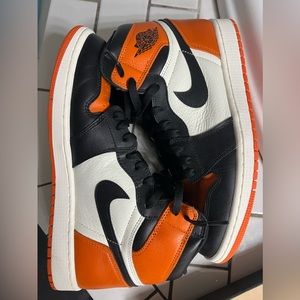 Gently worn jordan 1 shattered backboard